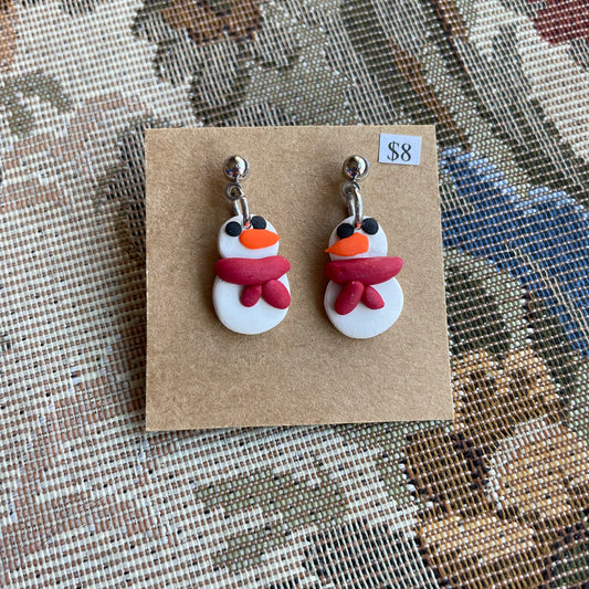 Snowmen Stud Dangles