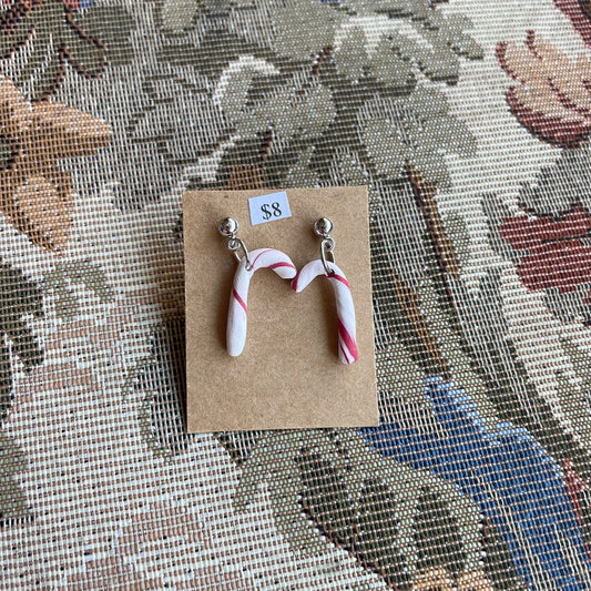 Candy Cane Stud Dangles