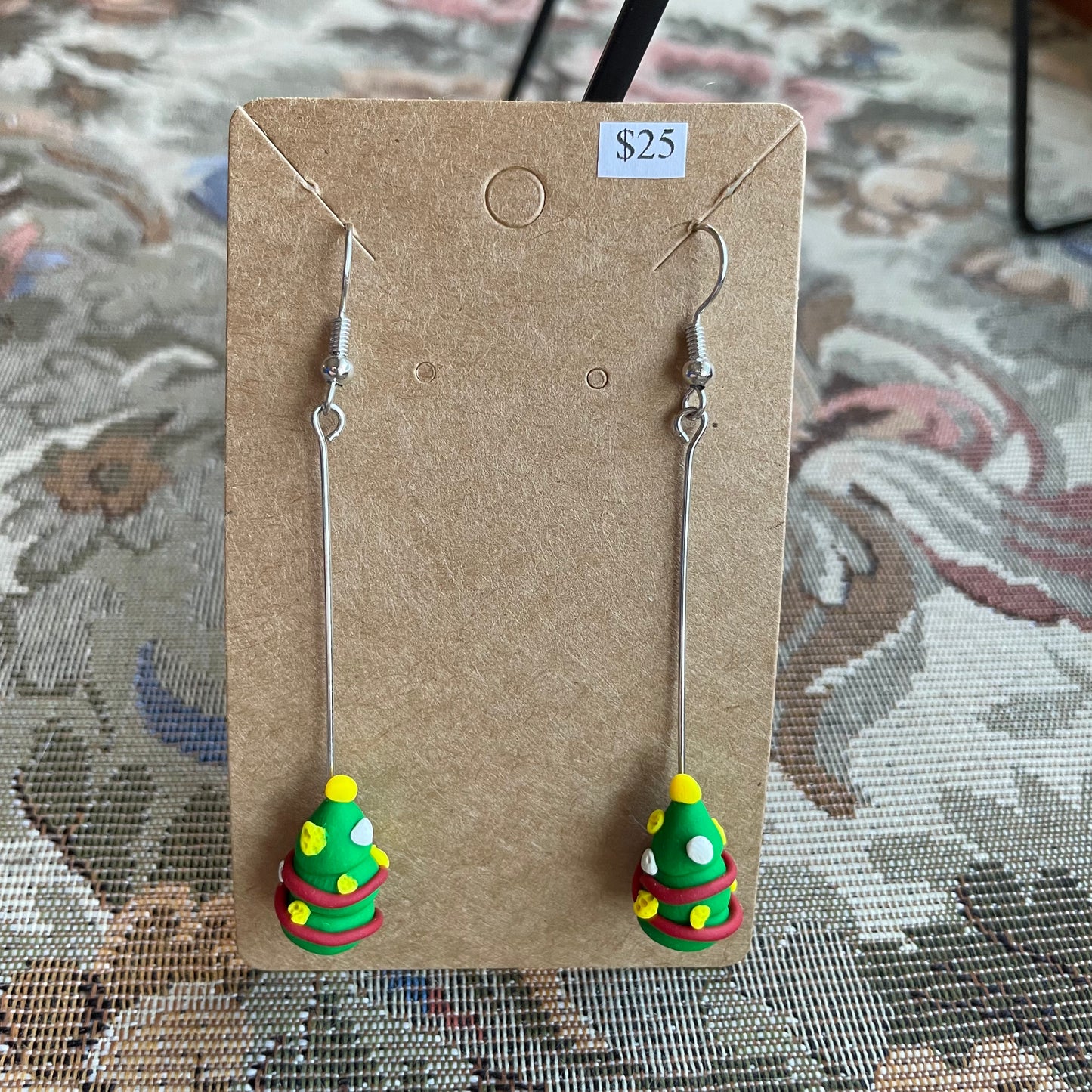 Long Stem Decorated Christmas Tree Dangles