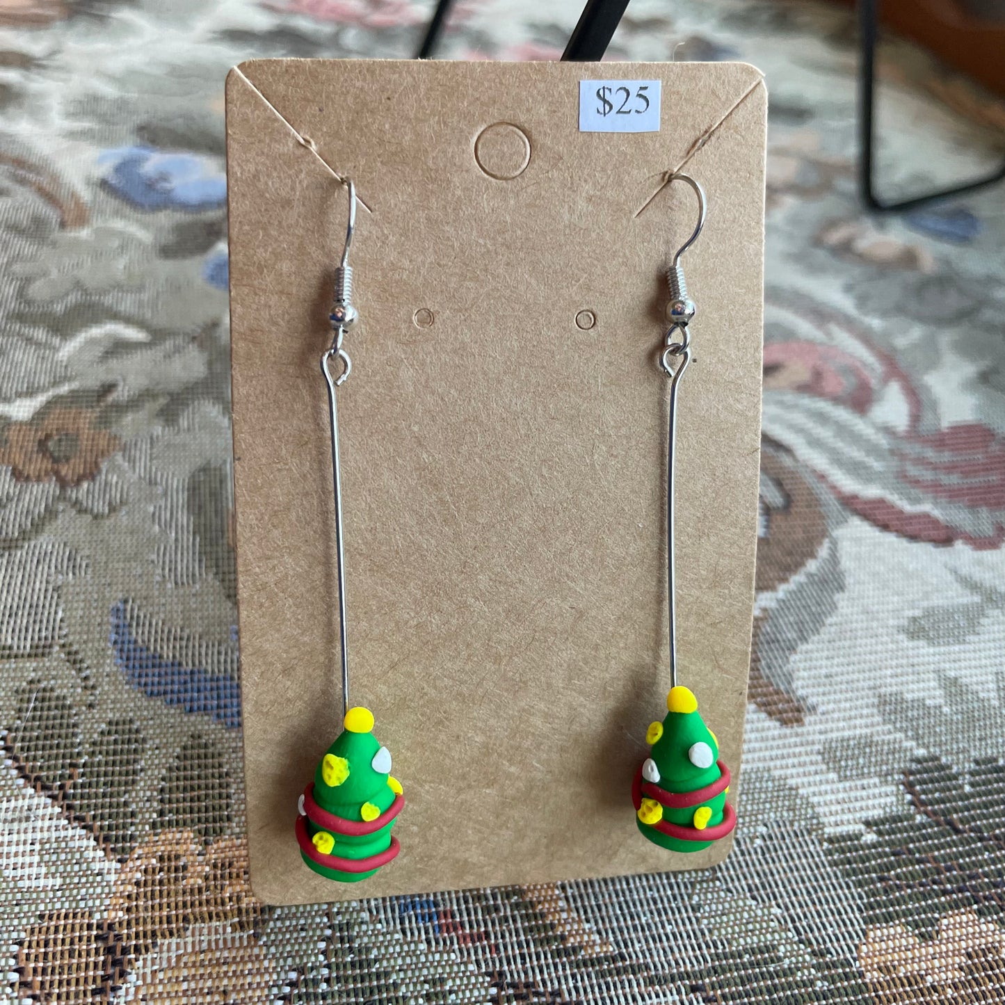 Long Stem Decorated Christmas Tree Dangles