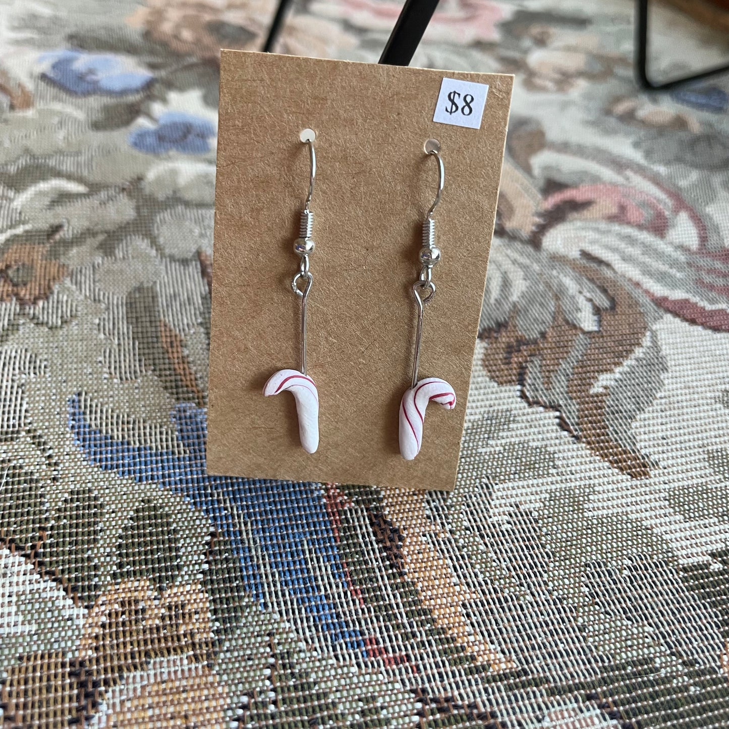 Small Short Stem Candy Cane Dangles