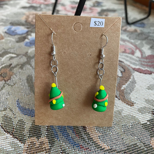 Short Stem Medium Decorated Christmas Tree Dangles