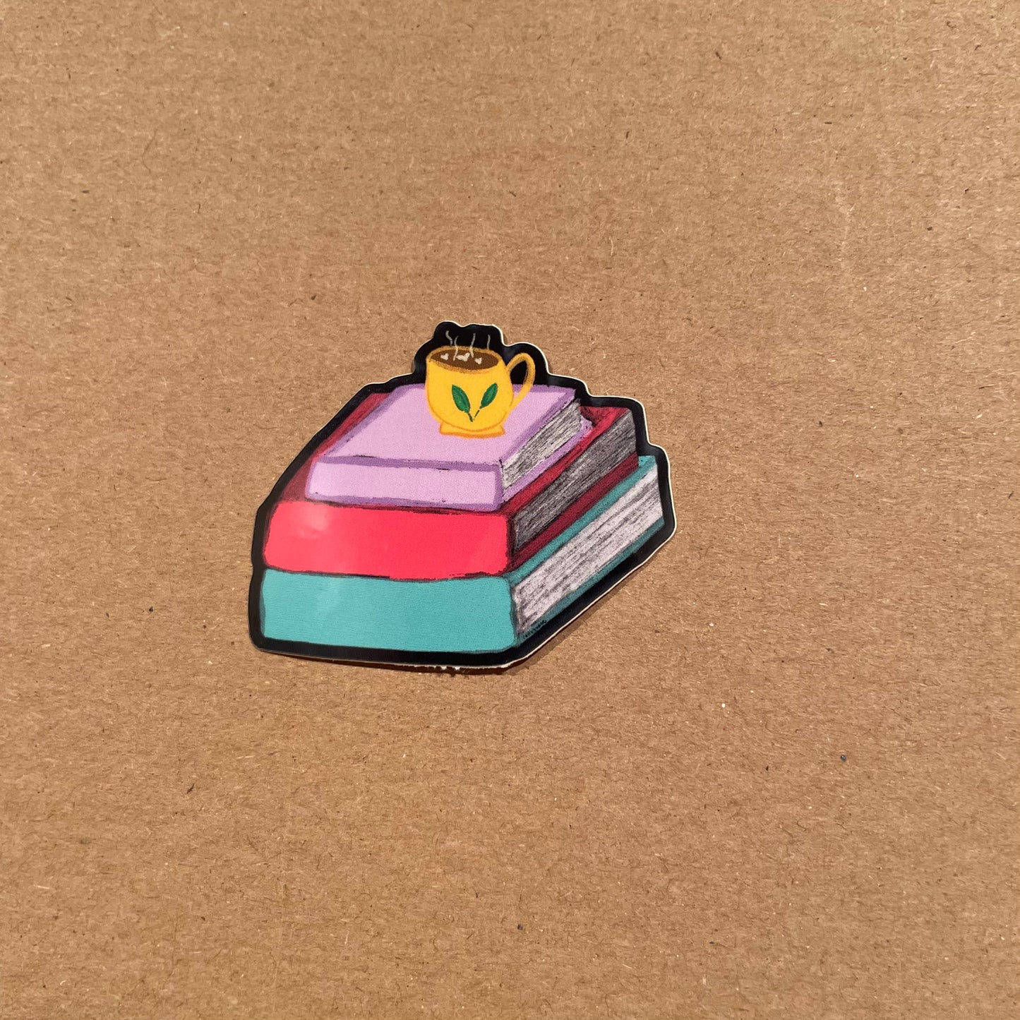 Bookish Hot Drink Lover Sticker