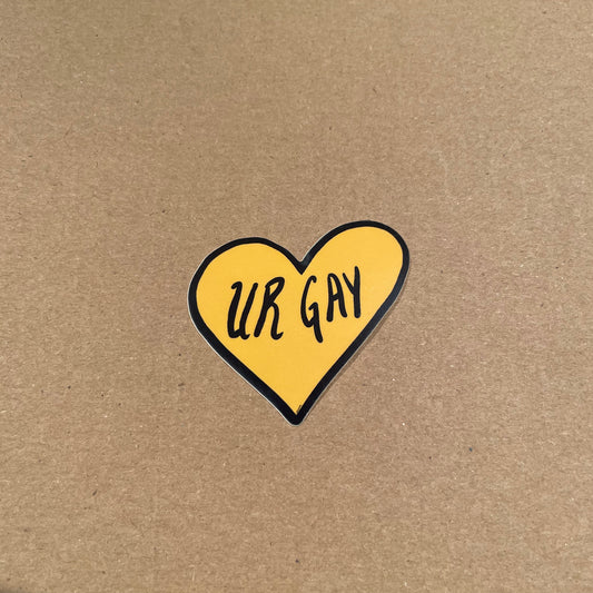Yellow Ur Gay Sticker