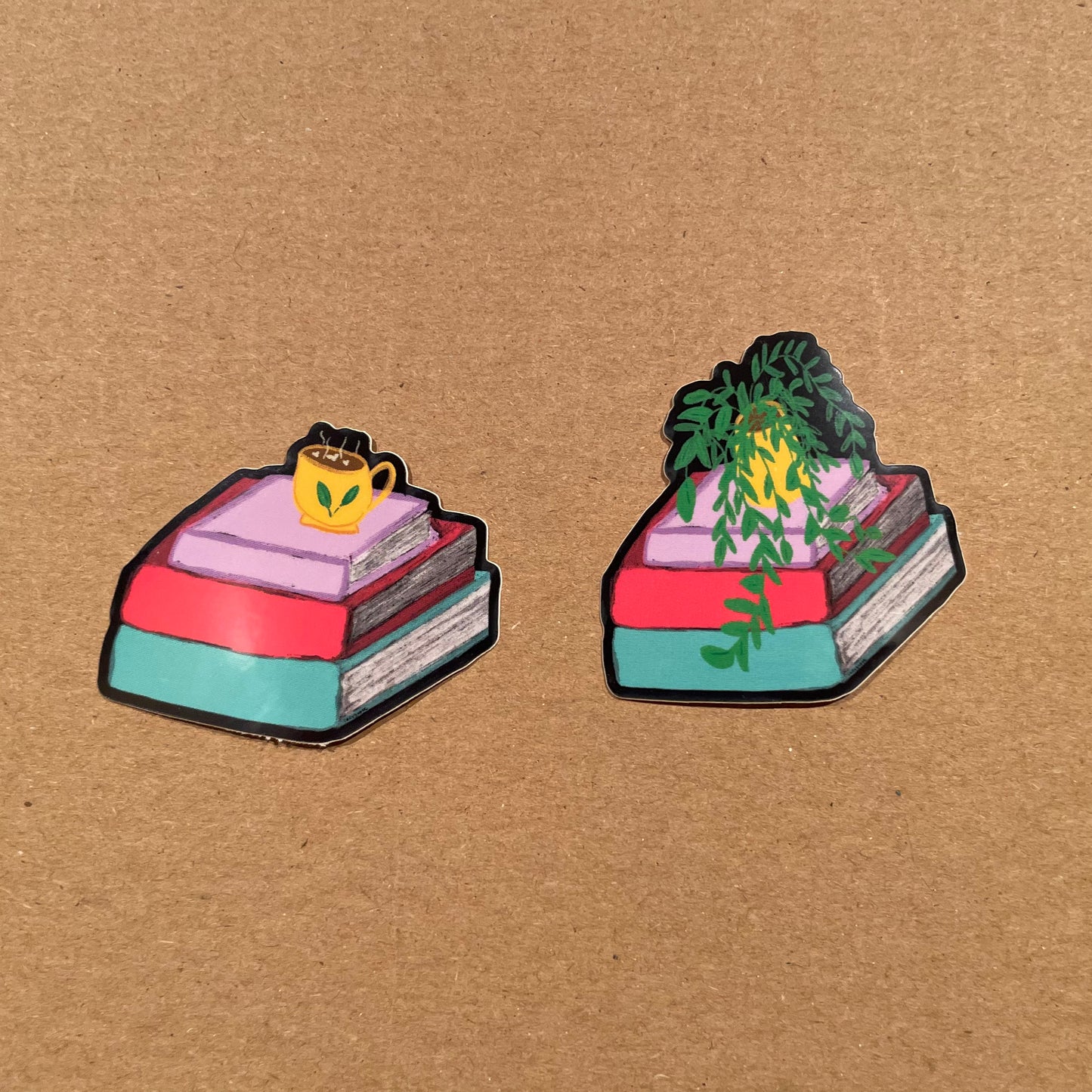 Book Stack Sticker Set