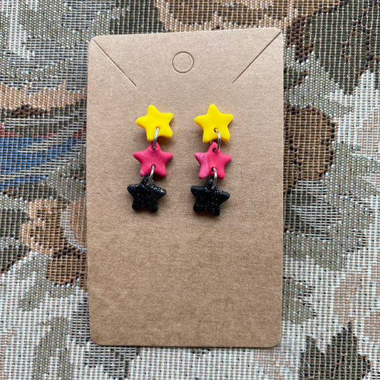 Triple Star Stud Dangles