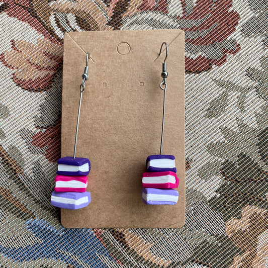 Long Stem Book Stack Dangles